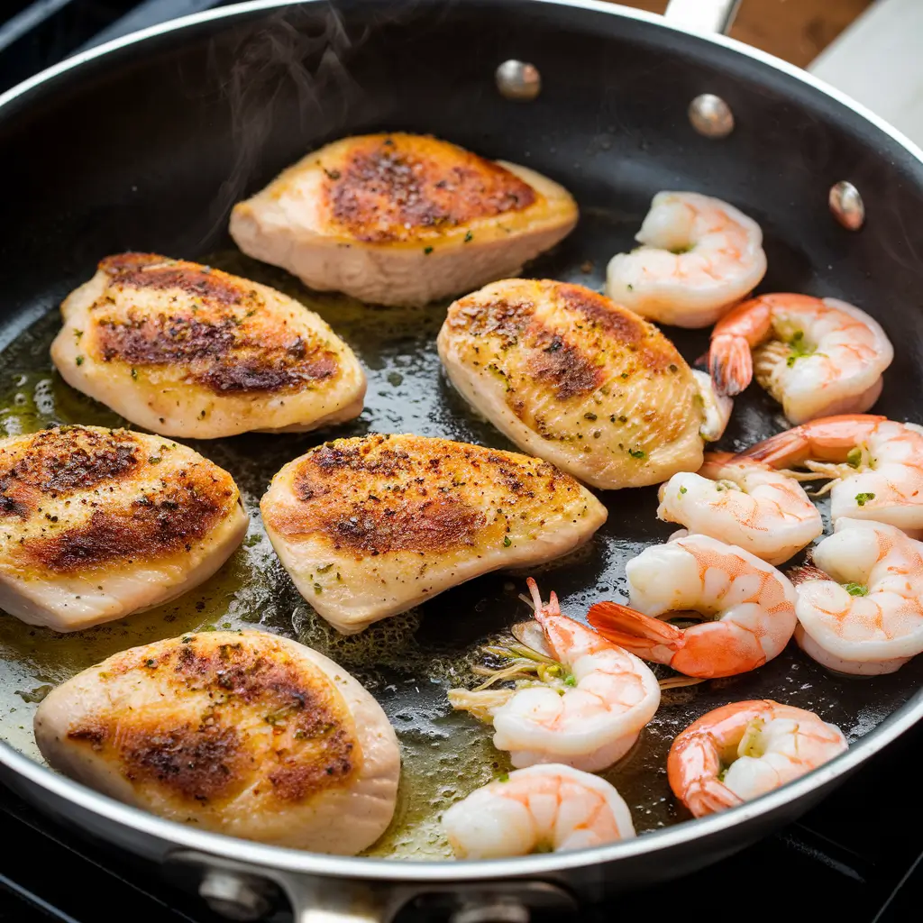 Chicken and Shrimp Alfredo