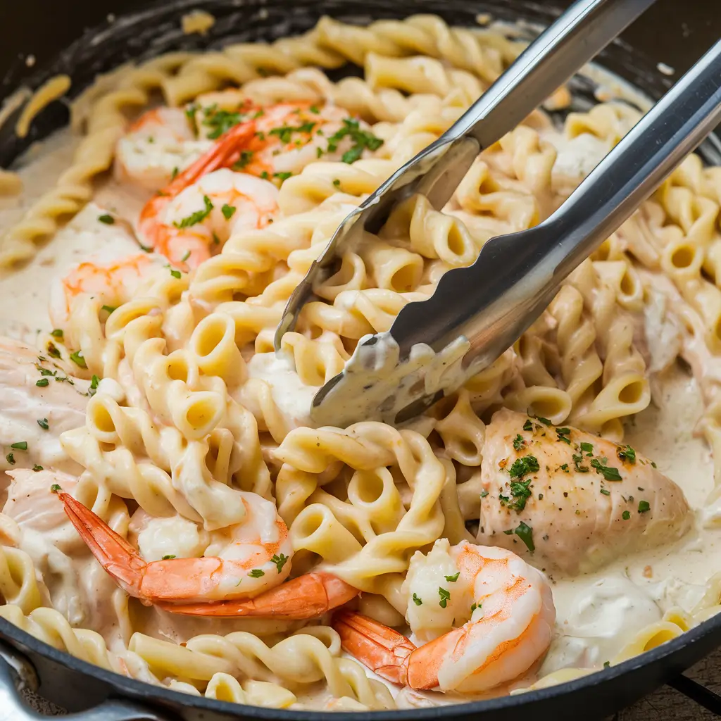 Chicken and Shrimp Alfredo