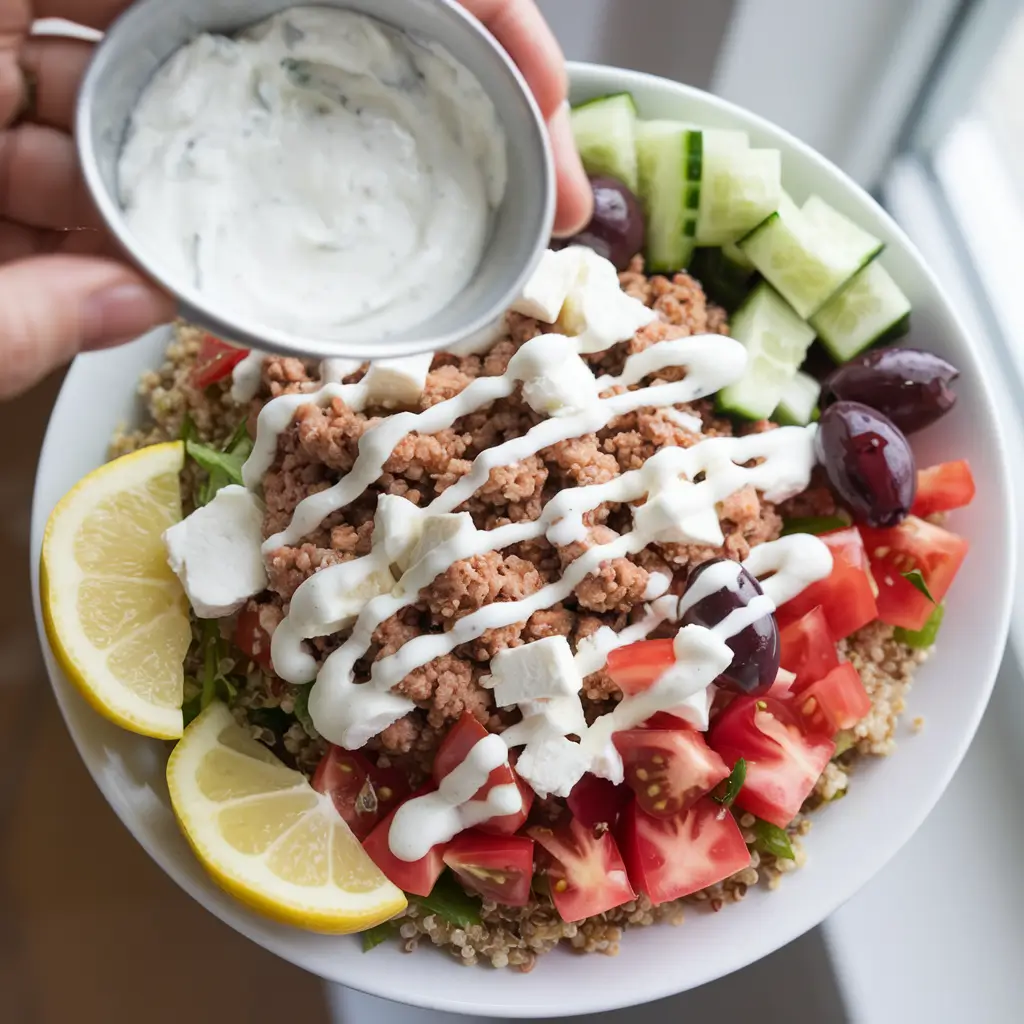 Mediterranean Ground Chicken Bowls