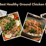 Various Ground Chicken Recipes for easy meals, featuring skillet dishes, bowls, and stir-fries with fresh vegetables and savory seasonings.